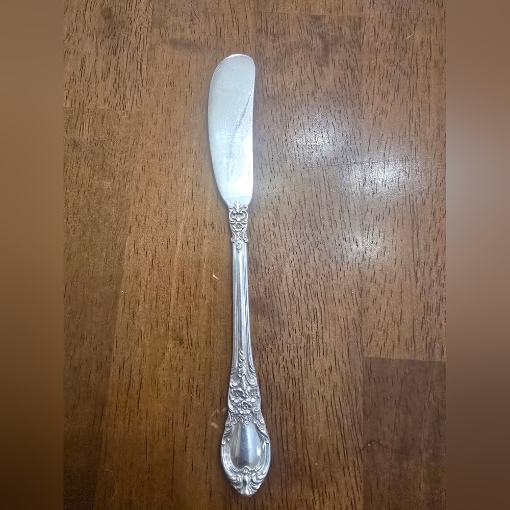 American Victorian Lunt Flat Handle Ind Butter Knife Sterling Silver No Mono 26g